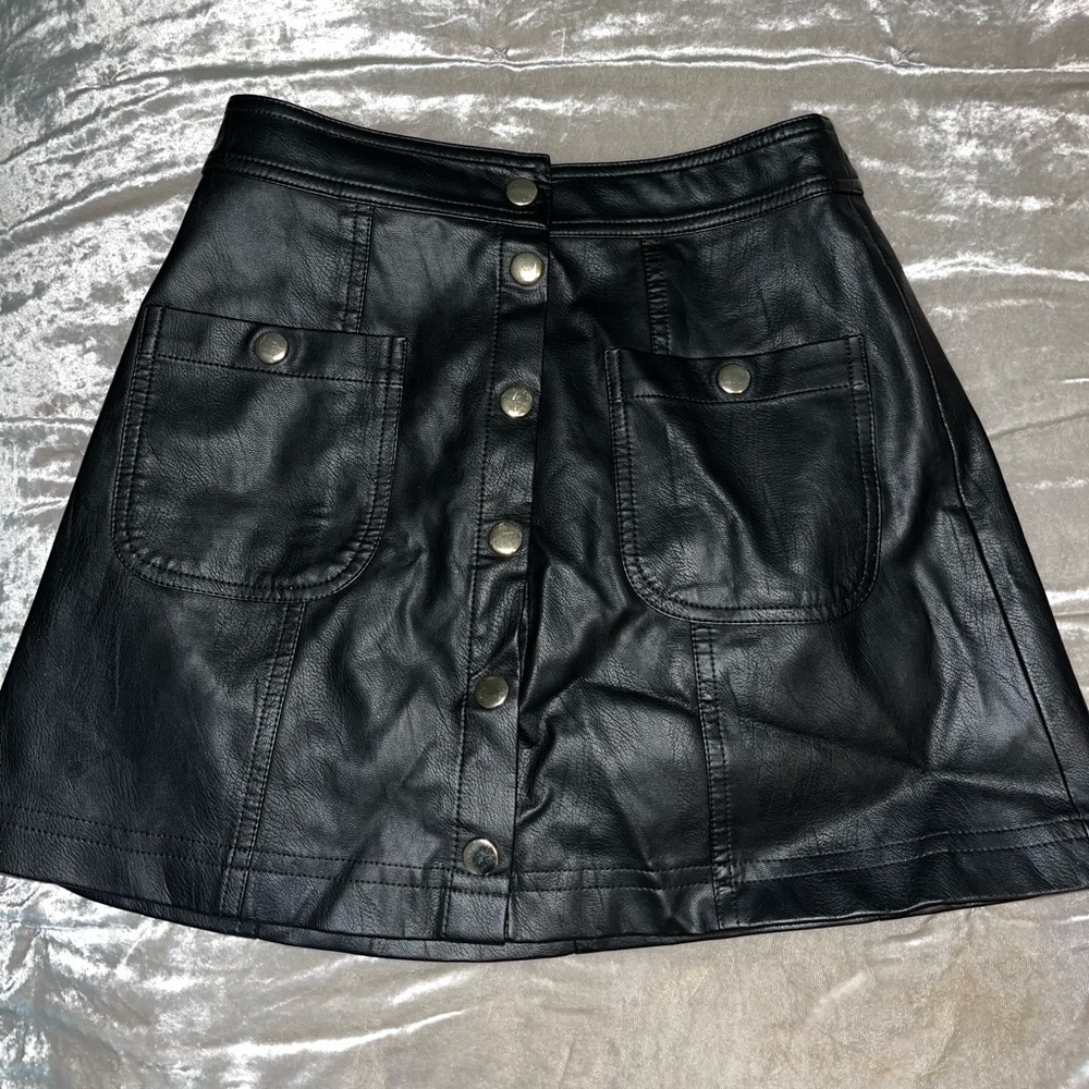 F21 leather skirt